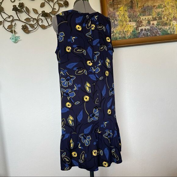 Nordstrom Halogen navy abstract floral dress large - Picture 3 of 8